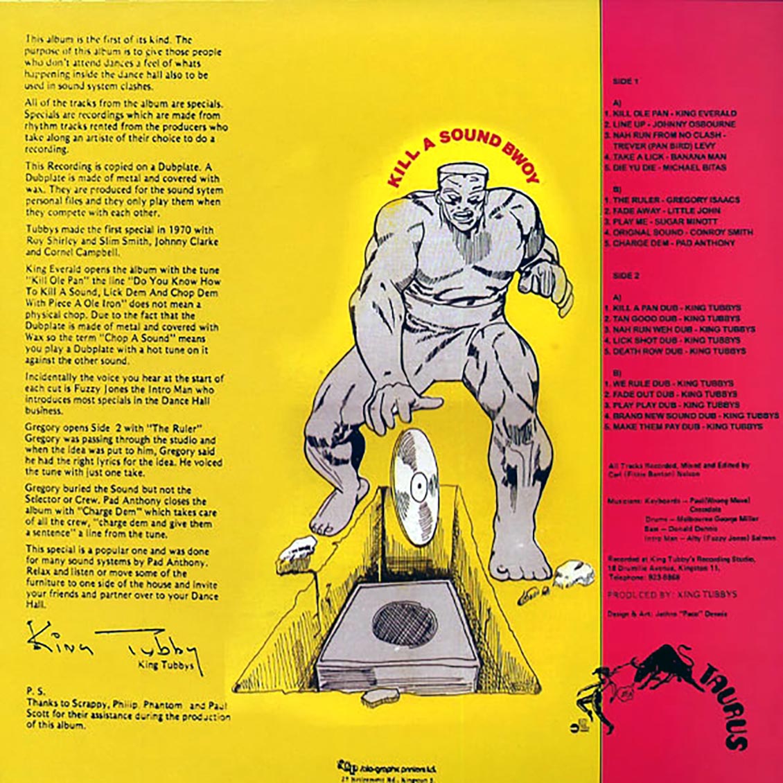 LP" KING TUBBY / Soundclash Dub Plate Style Volume 1