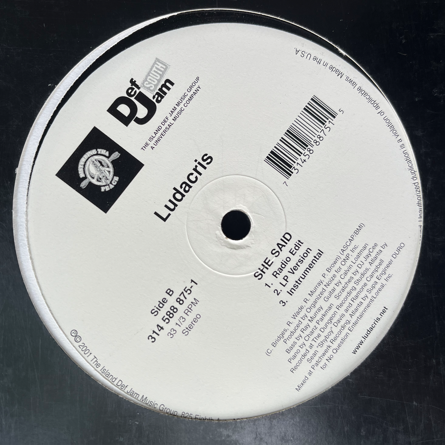 12"INCH LUDACRIS, She Said.