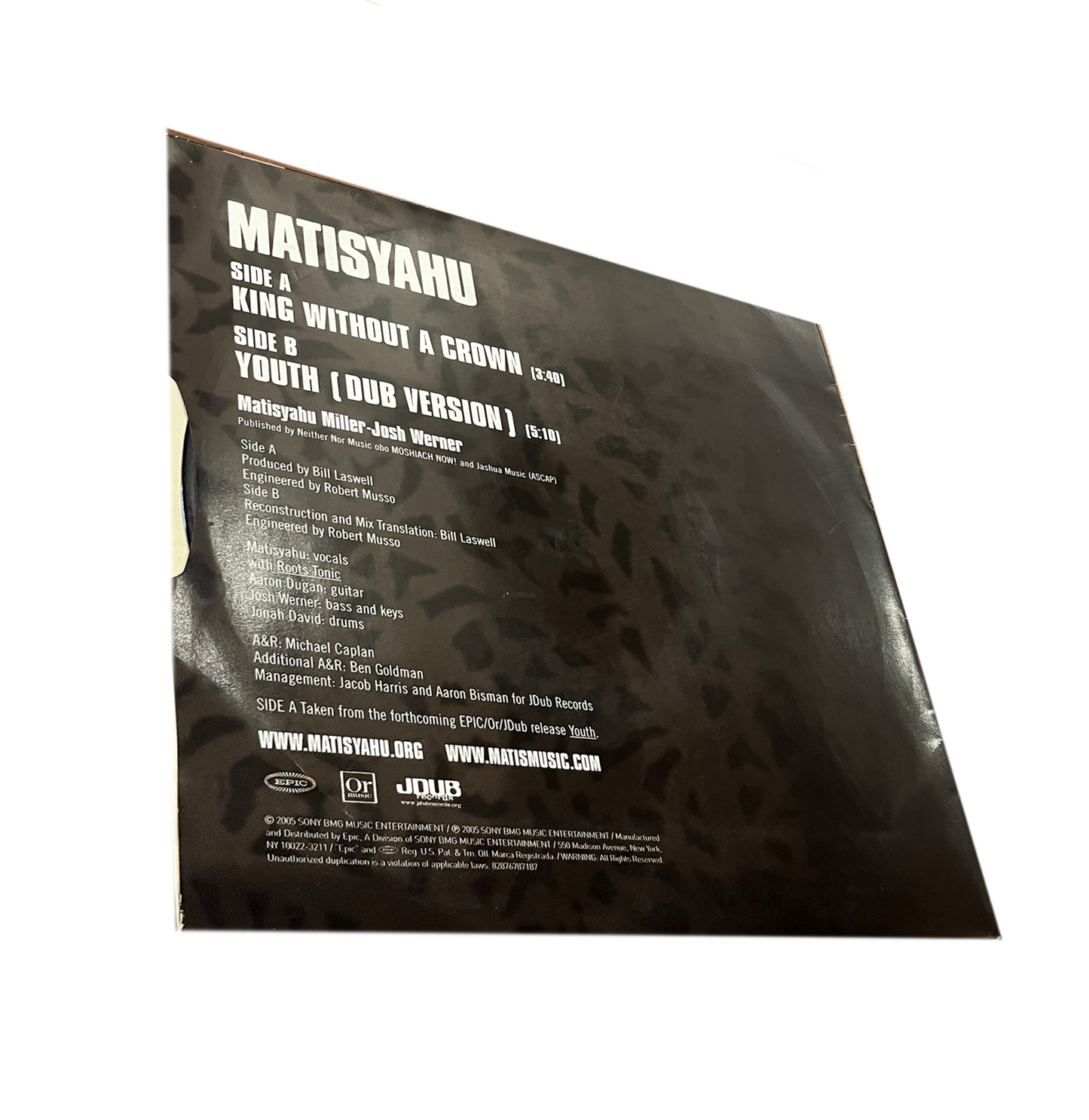 7"inch MATISYAHU , King Without a Crown