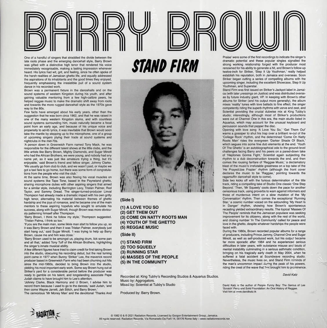 LP" BARRY BROWN / Stand Firm