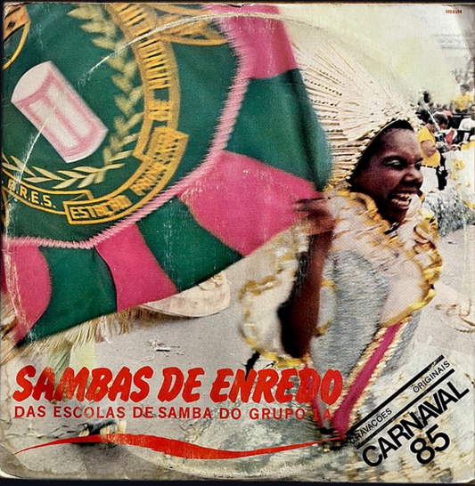 LP" SAMBAS DE ENREDO - DAS ESCOLAS DE SAMBA DO GRUPO, CARNAVAL 85 VYNIL.