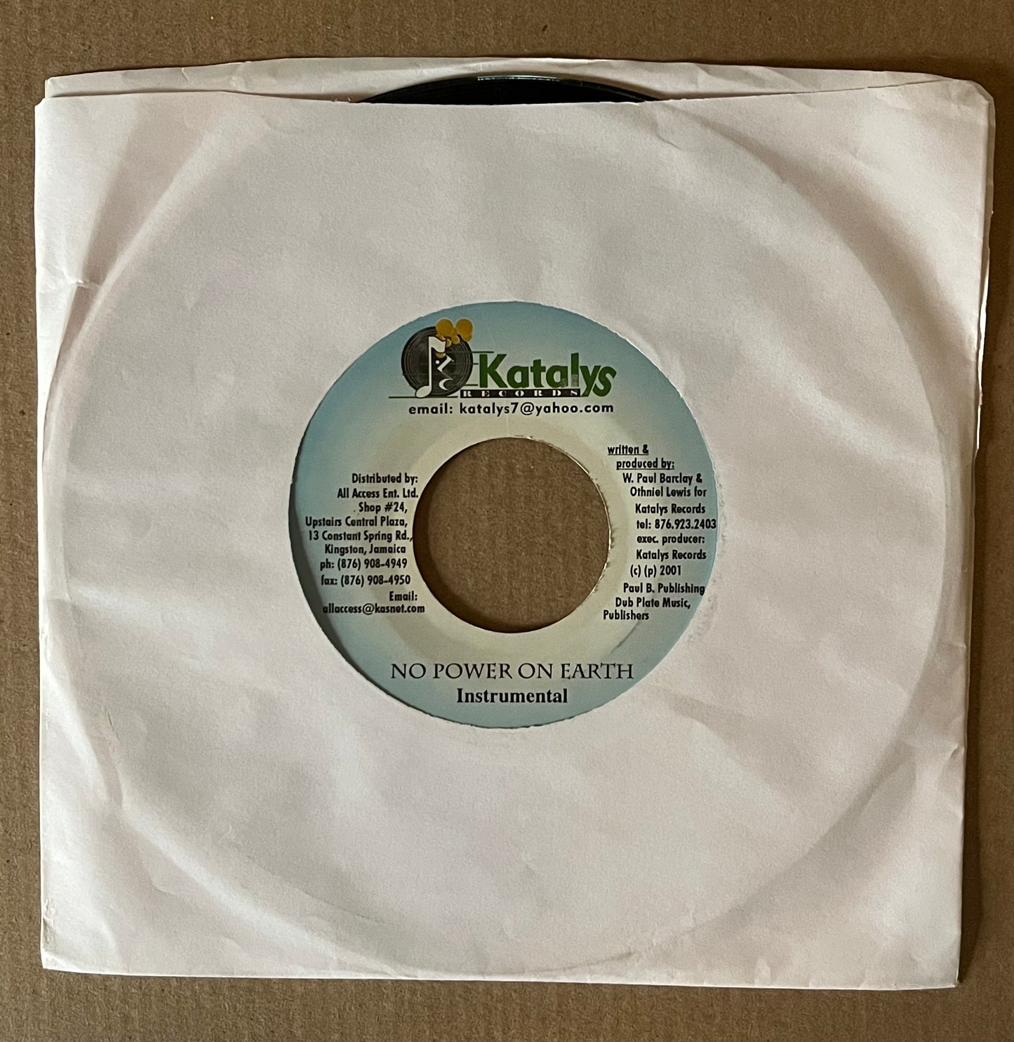 7" Inch No power on earth, George Nooks.