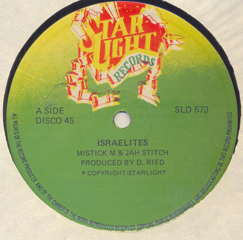 7" Inch Mistick M* & Jah Stitch – Israelites