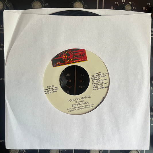 7" Inch BEENIE MAN , Foolish Advice.
