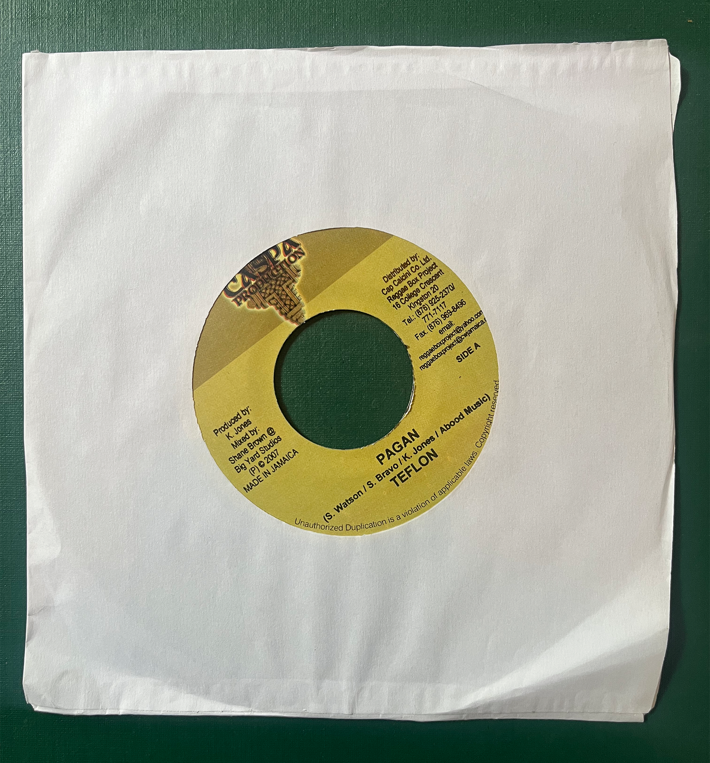 7"Inch Pagan, Teflon