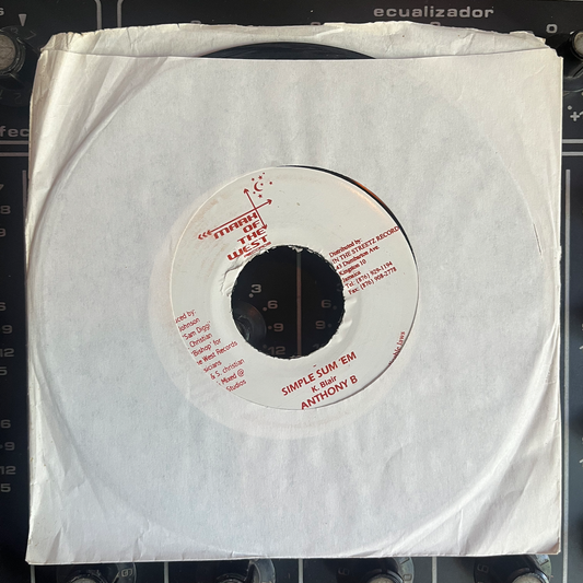 7" Inch ANTHONY B, Simple Sum ´Em.